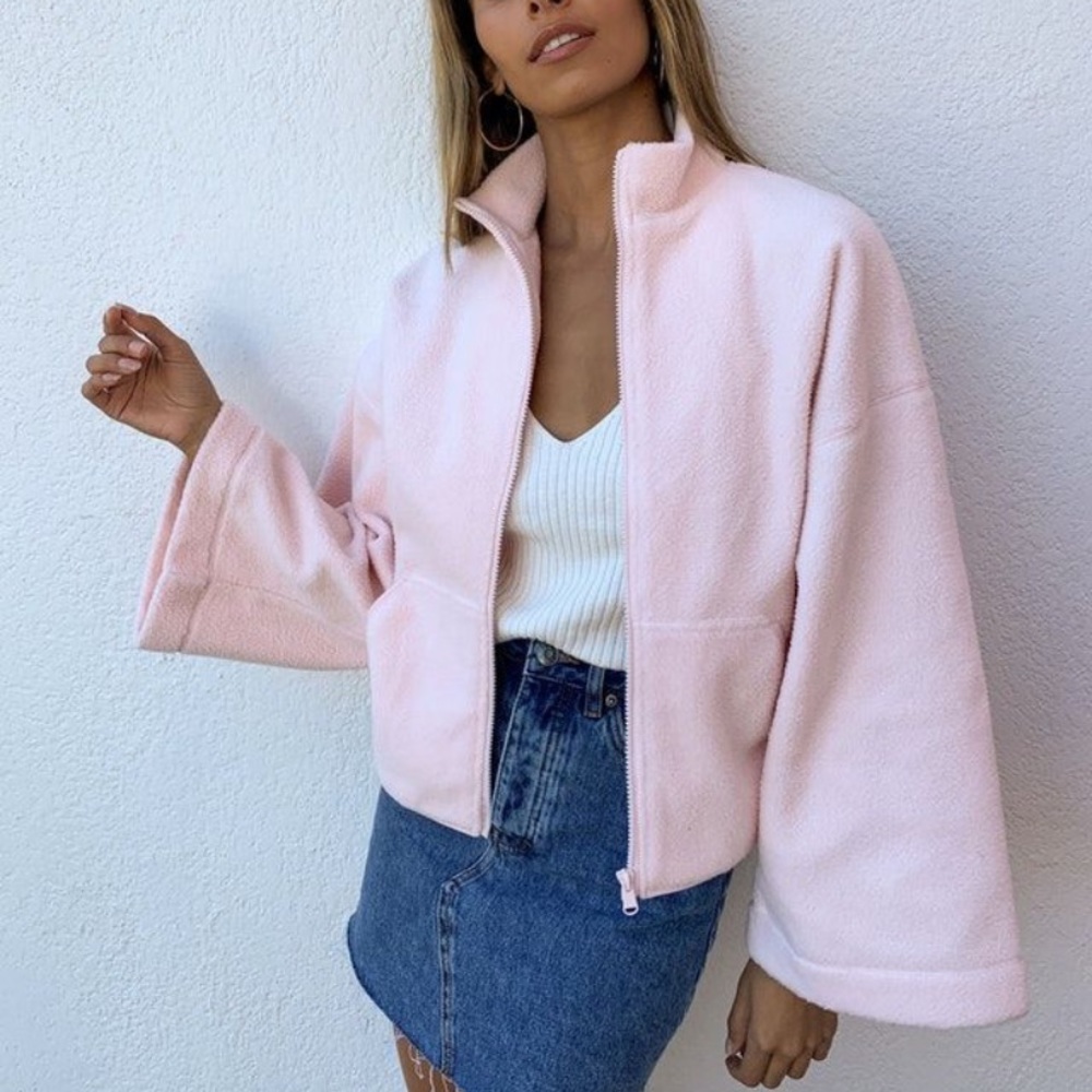MAJOR ISO!!! Pink fleece jacket